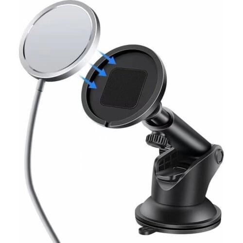 Magnetic Phone Charger Holder For iPhone 12 Telescopic Suction Cup Car Dashboard Mount For Magsafe Charger Car Phone Holder