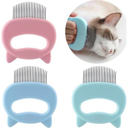 Pet Massage Brush Removal Comb Shell Shaped Handle Pet Grooming Massage Tool Remove Loose Hairs for Cats Dogs Cleaning Supplies