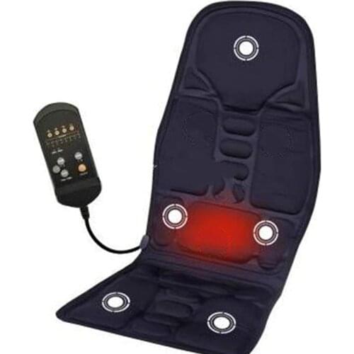 Heated Back Massage Seat Topper Car Home Office Seat Massager Heat Vibrate Cushion Back Neck Massage Chair Massage Relaxation