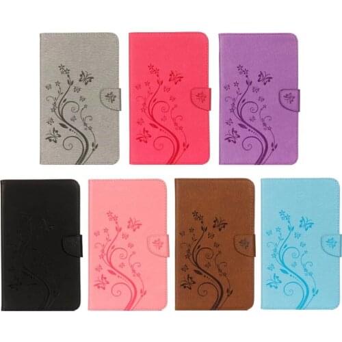 Cute Fashion Butterfly Flower Stand PU Leather Wallet Case Cover For Samsung Galaxy Tab A 8.0 inch 2017 T380 T385 Tablet Cover