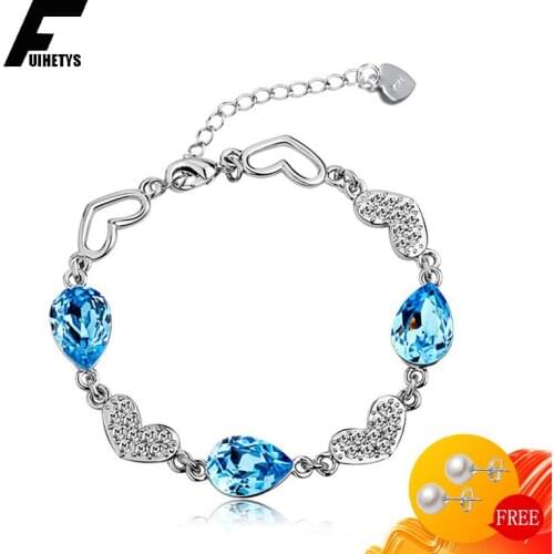 BaliJelry Women Bracelet 925 Silver Jewelry Sapphire Zircon Gemstone Trendy Bracelets for Wedding Engagement Accessory Wholesale