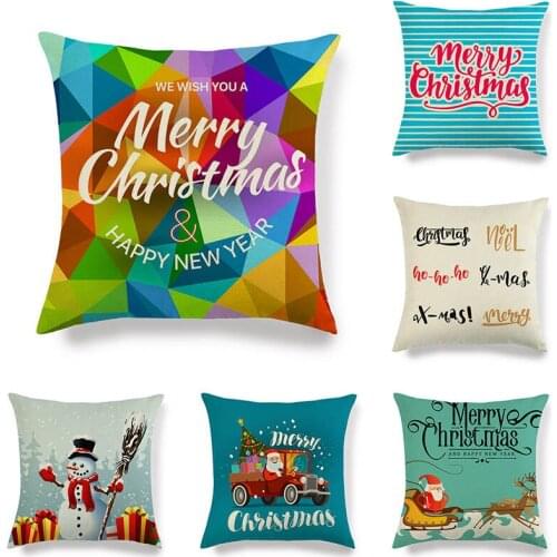 45cm*45cm hello christmas linen/cotton throw pillow covers couch cushion cover home decorative pillow covers