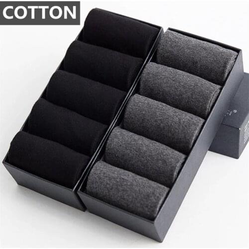 10pairs/lotMens Cotton Socks Business Mens Breathable High-Quality Soft Fabric Mens Solid Color Long Socks Business CasualMen