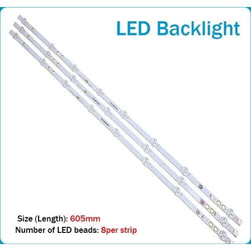 New 6 PCS 745mm LED backlight strip for LG vestel BUSH DLED40287FHD LB40017 V1_05-38S 17DLB40VXR1 VES400UNDS-2D-N11