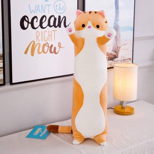 New Plush Toys Animal Cat Cute Creative Long Soft Toys Office Lunch Break Nap Sleeping Pillow Cushion Stuffed Gift Doll for Kids