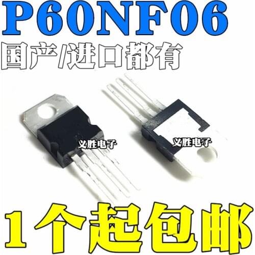New and original P60NF06 STP60NF06 TO-220 60A60V Field effect tube triode inverter controller MOS field effect tube 60 a 60 v