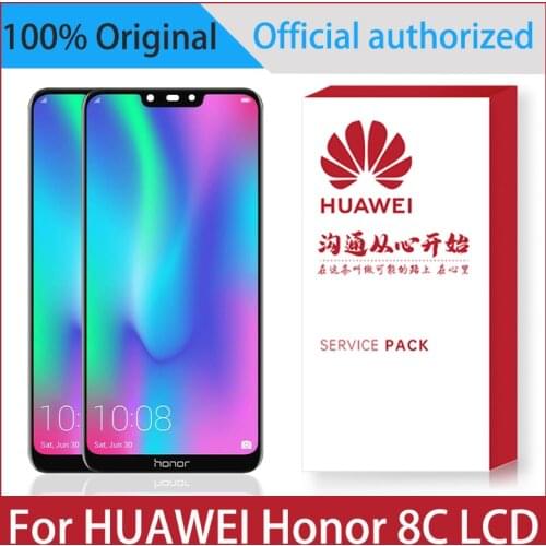 Original 6.26'' Display For Huawei Honor 8C LCD BKK-LX1 LX2 L21 Display Touch Screen Digitizer Assembly Replacement With Frame