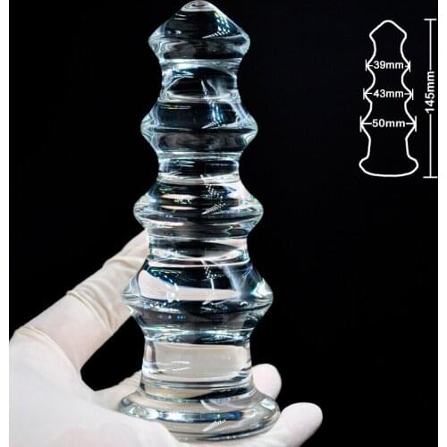 Pagoda Glass Dildo Big Dildos Penis Masturbator Anal Butt Plug Stimulator Lesbian Adult Products Sex Toys for Women Masturbation