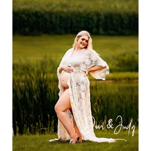 DON&JUDY Sexy Photoshoot Maternity Robes for Photography Bridal Wedding Party Anniversary Beach Maternity or Non Maternity Gowns