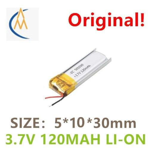 Polymer lithium battery 501030-120mah wireless headset battery negative ion device battery Bluetooth audio 3D glasses