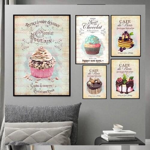 Nordic Decoration Home Posters Kitchen Restaurant Dessert Bread Canvas Painting Wall Art Picture For Living Room Decor No Framed
