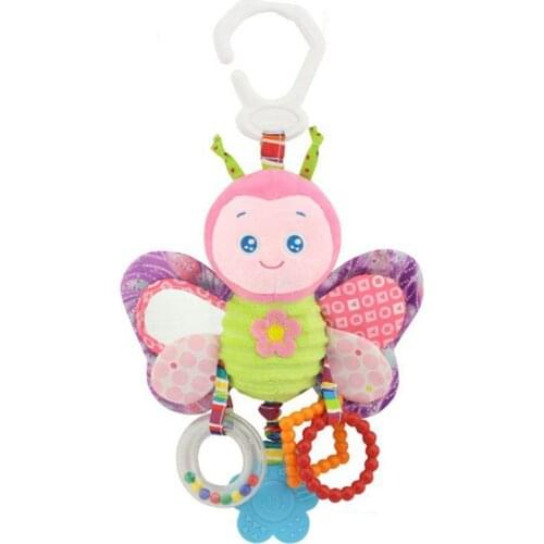 Cute Bird/Butterfly/Rabbit Doll Baby Crib Bed Soft Hanging Rattles Stroller Toy