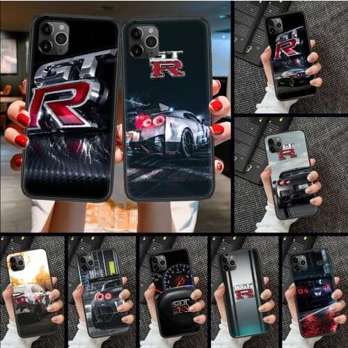 Sport Car GTR Phone Case Cover Hull For iphone 5 5s se 2 6 6s 7 8 12 mini plus X XS XR 11 PRO MAX black silicone Etui tpu bumper