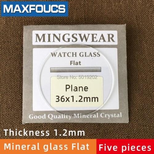 Table glass mineral glass thickness 1.2 mm diameter 20 mm to 39.5 mm Transparent crystal five-piece
