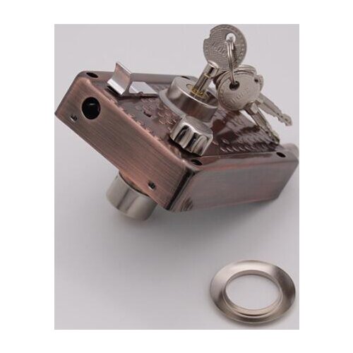 High-quality Exterior Iron Door Locks Security Anti-theft Lock Multiple Insurance Lock Wood Gate Lock For Furniture Hardware