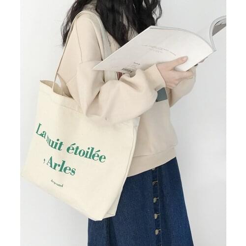 Youda Women Canvas Shopping Bag BookBag Female Cotton Cloth Shoulder Bags Eco Handbag Girl Tote Reusable Grocery Shopper Pack