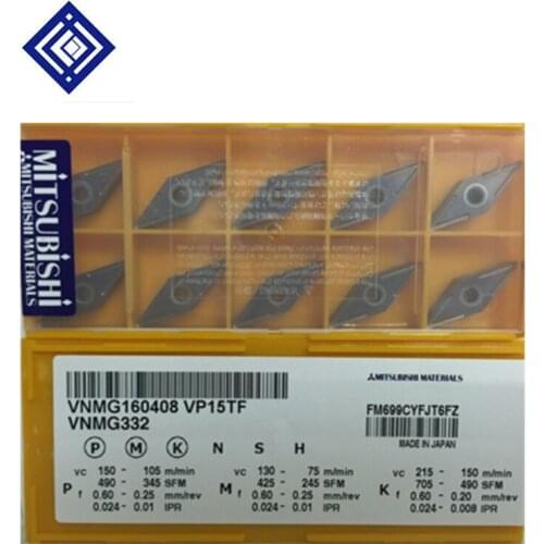 10pcs/lots VNMG160404 VP15TF / US735/UE6020 / VNMG160408 VP15TF / US735 /UE6020 CNC Carbide Turning Inserts