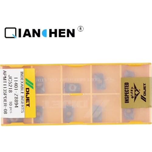 10PCS DIJET APMT1135PDER-08 JC5218 APMT1135PDER-08 JC8050 APMT1604PDER-08 JC5218 CNC inserts made in Japan cutting tool inserts