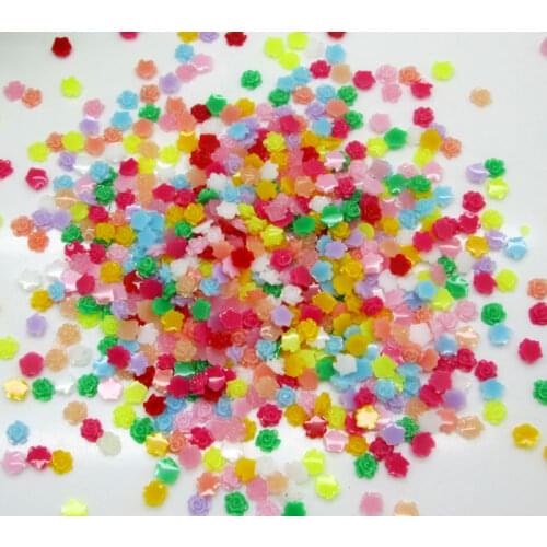 1000Pcs Mixed Flower Bling Resin Decoration Crafts Flatback Cabochon Scrapbooking Embellishments Beads Diy Accessories