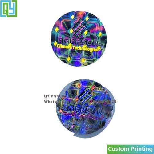 10000pcs 15x15mm Free Shipping Personalized Silver Hologram 3D Embossing Smart Touch Laserable Foil Stickers Serial Number Label