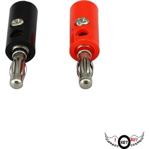 5 pairs (red + black) 4MM Banana Plug Power Multimeter Test Terminal Amplifier Speaker Nickel-Plated Audio Signal Accessories