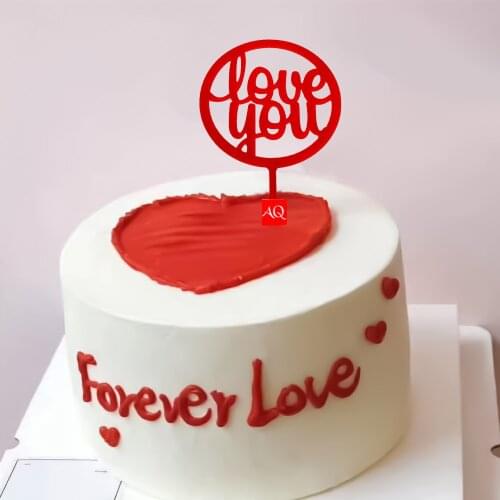 Acrylic Cake Topper I love you Bride To Be Wedding Cake Toppers Anniversary Party Cake Flag Engagement Decoration