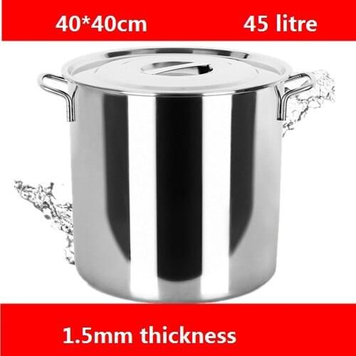 Free shipping 1.5mm stainless steel bucket thick with lid for storage water bucket drums barrels stainless steel barrel soup