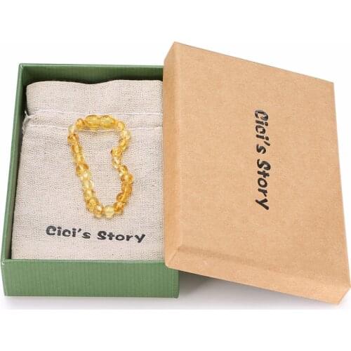 Baltic Amber Bracelet for Adult (Lemon) - 2 Sizes