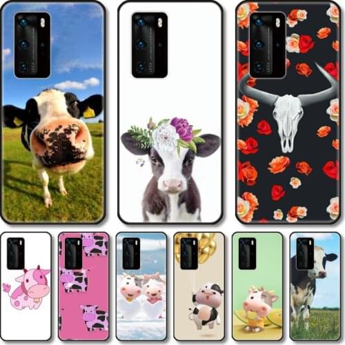 Cows Phone Case For Huawei Honor 20 10 9 8 N Pro Lite A C RU black cell shell