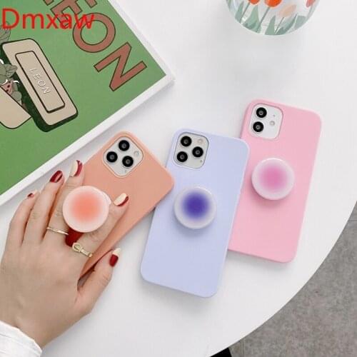 Gradient Bracket Phone Case For Xiaomi Redmi K40 K30 K20 PRO 10X Pro 8 8A 7 7A 6 Pro 6A 5 Note 8T 5 Pro Soft TPU Cover