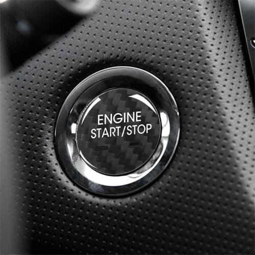 For Cadillac XTS XT5 CT6 SRX CTS ESCALADE CT6 PLUG IN Accessories Carbon Fiber Sticker Interior Car Engine Start Button
