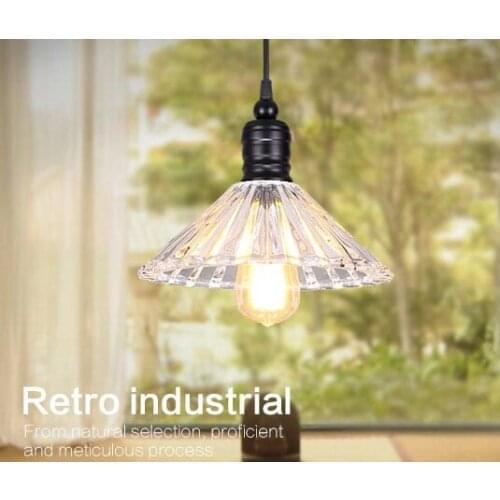 European vintage iron art pendant lights glass umbrella hang lamps lustres de sala E27 LED lamp for porch&stairs&studio CYDD034