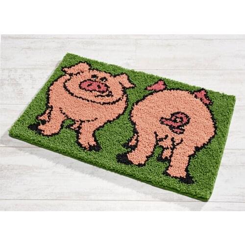 Foamiran for needlework latch hook rug kits pig button package rug latch hook kits Foamiran for crafts carpet embroidery kit