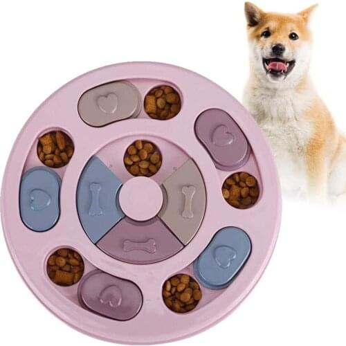 Dog Puzzle Toys Puppy, Puzzle Game Toy, Treat Dispenser for Dogs Training Funny Feeding, ABS Colorful Design Slow Feeder to Aid