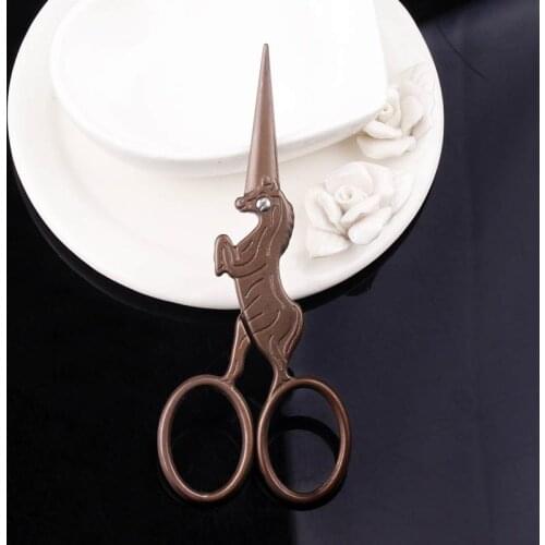 Prajna Exquisite Retro Tower Crafts Classic Sewing Scissor For Embroidery Craft Art Handicraft Tailor Vintage Scissor Unicorn To