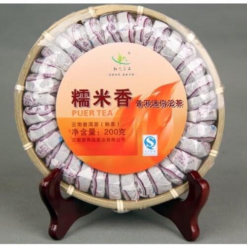 China Yunnan Cooked Tea Natural Glutinous Rice Fragrant Pu'er Tea Mini Xiaotuo Tea Green Food for Health Care