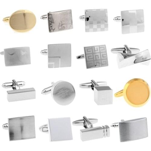 Laser Silver Colour Engravable Series Laser Engraved Check Sudoku Style Men Copper Wholesale Cuff Links
