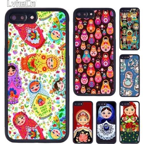 LvheCn Babushka Matryoshka Red Russian Doll phone Case For iPhone 5 6S 7 8 Plus 11 12 Pro X XR XS Max Samsung S7 S8 S9 S10 plus