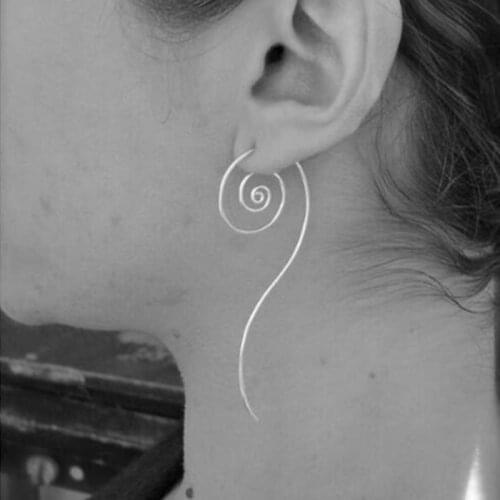 Timlee E195 Free shipping Grace Fashion Long Circles Lollipop Hoop Earrings Wholesale