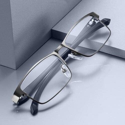 Metal Reading Glasses Men Women High Quality Diopters Frame Business Office Eyeglasses Gafas De Lectura +1.0 +1.5 +2.0 +2.5 +3.0