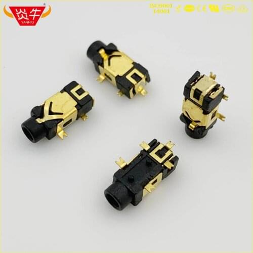 PJ209 2.5mm 5PIN SMD SMT STEREO AUDIO SOCKET HEADPHONE CONNECTOR HEADPHONE SOCKET TWO CHANNEL PC VERTICAL INSTALLATION PJ-209