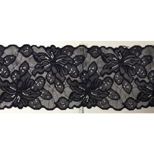 18cm luxurious and exquisite elastic jacquard lace, soft and elegant lace trimming,XERY-YXF5