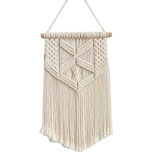 Nordic Hand-woven Tapestry Bohemian Home Wall Decoration Crafts Custom Cotton Rope Indoor Wall Tape Macrame Blanket