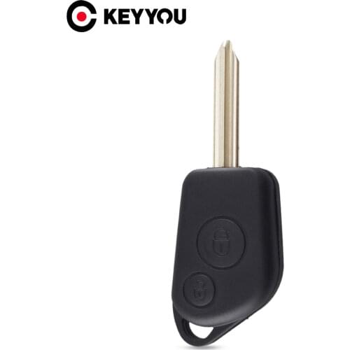 KEYYOU Replacement 2 Buttons Pad Remote Key Shell Uncut Blade Case For Citroen Elysee Saxo Xsara Picasso Berlingo Car Styling