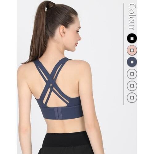 Sports Bras for Women Criss-Cross Back Workout Tank Tops Medium Support Crop Tops for Women