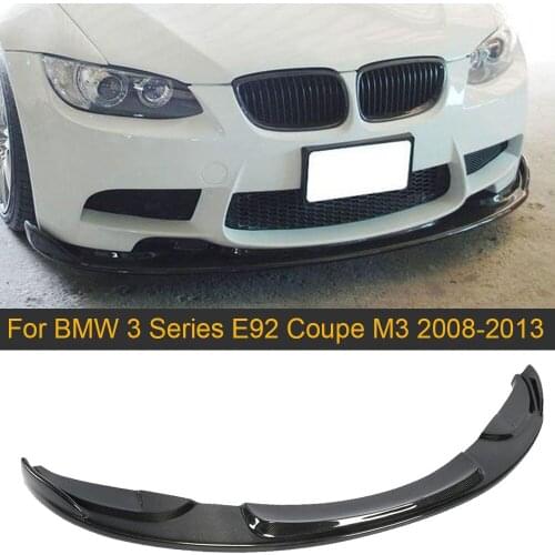 Carbon Fiber Car Front Bumper Lip Spoiler for BMW 3 Series E92 Coupe 2D M3 Bumper Only 2008-2013 Car Front Lip Splitters Spoiler