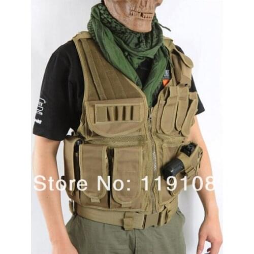 SWAT US SWAT Airsoft Tactical Hunting Combat Vest Coyote Brown