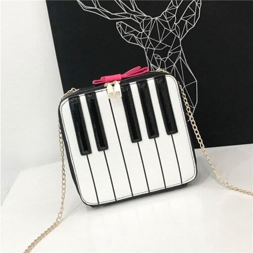 Spring New Womens Fashionable Korean-Style All-Match Sewing Single Shoulder Sling Piano Keys Small Square Bag Women