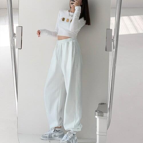 Women Potato T Shirt Joggers Cotton Sweatshirt Best Friend Crop Top Long Sleeve Vintage Suits Korean Style Drawstring Sweatpants