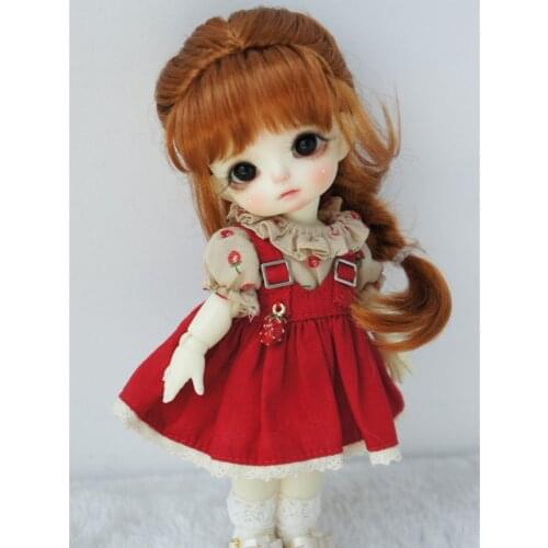 1/8 1/6 Synthetic mohair Doll wigs JD413 5-6inch 6-7inch French Braids Lati yellow YOSD doll hair